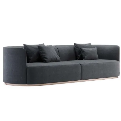 chloe 3 seater sofa side view