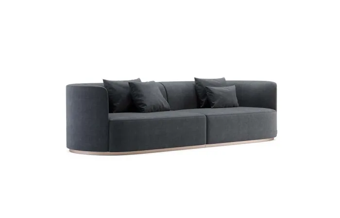 chloe 3 seater sofa side view