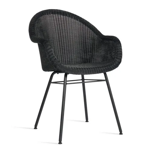 Edgard dining chair black steel base 01