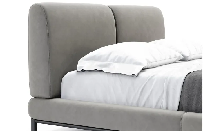 Margot bed tarn 08 black texturized steel 6