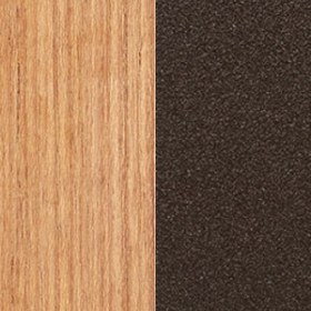 Natural teak + Aluminium Textured Coffee Brown