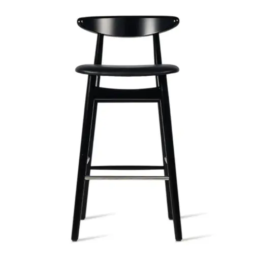 teo counter stool upholstered black