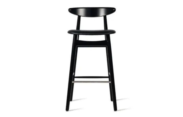 teo counter stool upholstered black