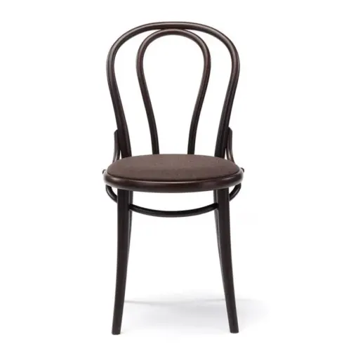 18 Dining Chair bent wood Upholstered seat 01