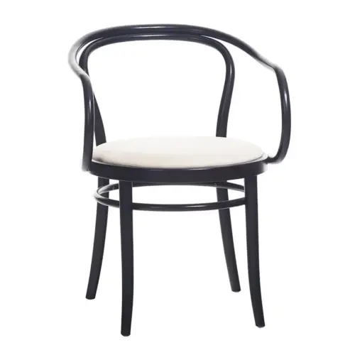 30 Chair Bent Wood Black Upholstery 07