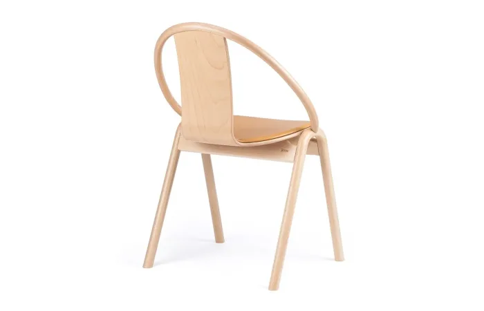 Again Chair with Seat and Back Upholstery back view