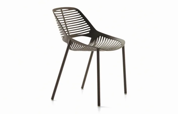 niwa chair metallic grey