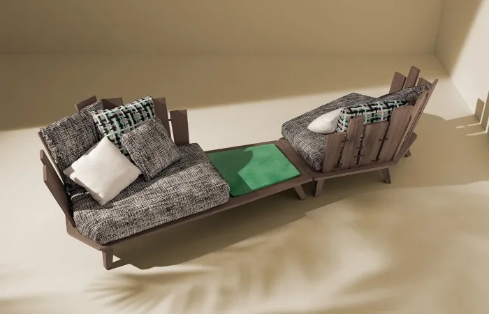 Rafael Lounge Armchair with Coffee Table