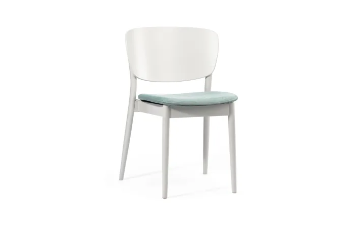 valencia dining chair with seat upholstery side view