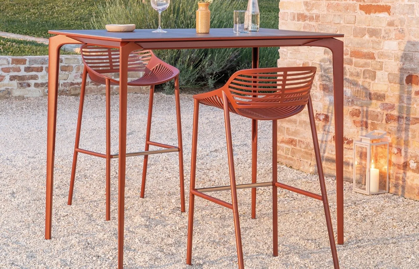 Orange outdoor bar stools deals