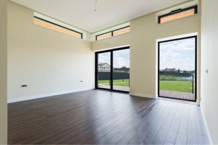 empty office with hardwood floors - cat a office fit out.